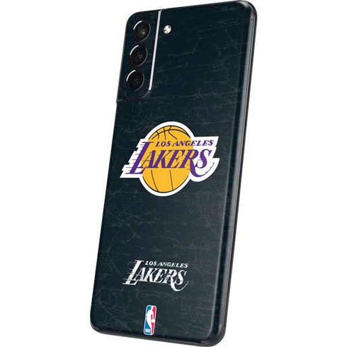 NBA Los Angeles Lakers Black Primary Logo Galaxy S21 Plus 5G Skin